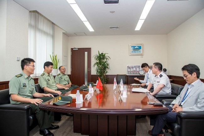 Courtesy Call from China’s Army Attaché and Deputy Defense Attachés to Japan