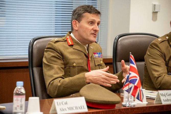 Talks with Maj Gen Andrew ROE, Chief Executive and Commandant Defence Academy of the United Kingdom