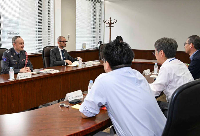 Talks with the Polish Defence Attaché to Japan and the Deputy Head of the Mission, Polish Embassy in Tokyo