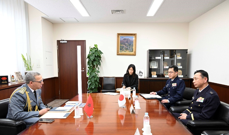 Visit by the Military, Naval and Air Attaché of the Embassy of the Kingdom of Morocco in Tokyo with residence in Beijing
