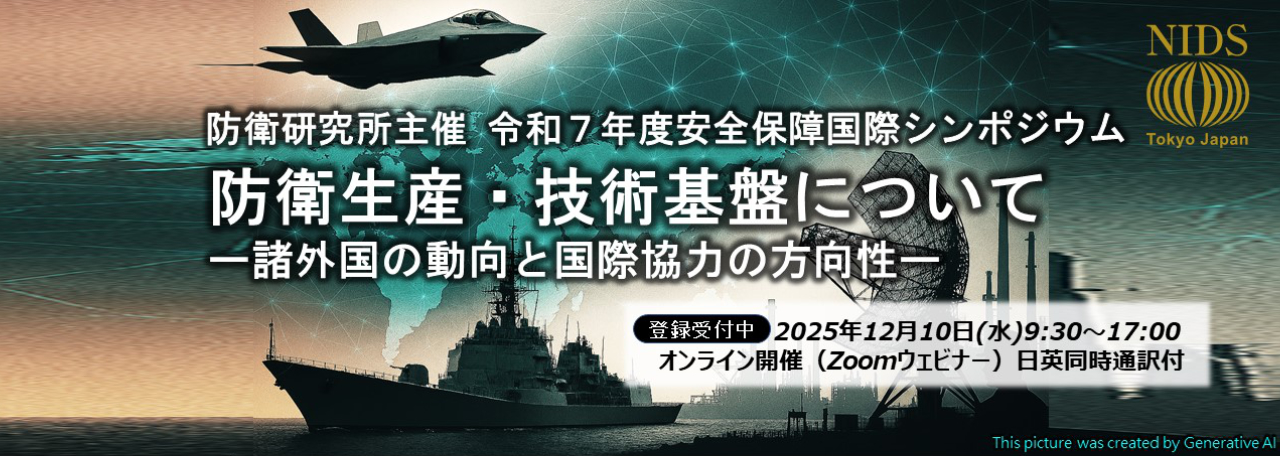 令和７年度（第２６回）「防衛生産・技術基盤について―諸外国の動向と国際協力の方向性―」