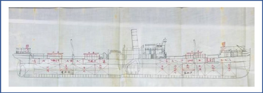 「松江丸」兵装及び艤装図(防衛研究所戦史研究センター史料室蔵)
