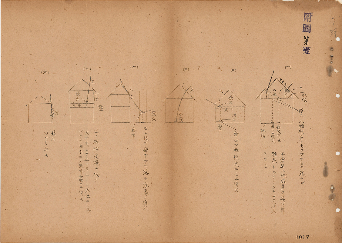 コマ１２「昭和十七年四月　空襲被害調査報告　陸軍築城本部」
